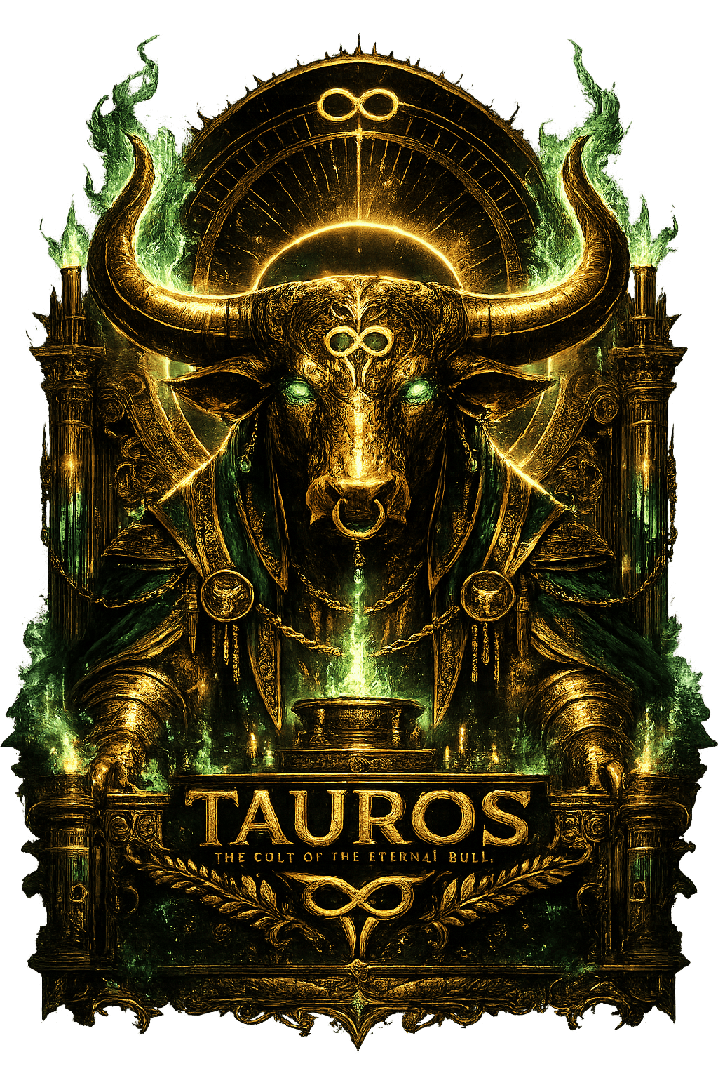 The Eternal Bull — golden sigil of the cult